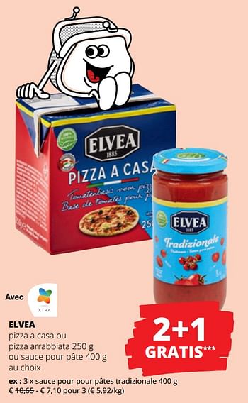 Promotions Elvea sauce pour pour pâtes tradizionale - Elvea - Valide de 15/06/2023 à 28/06/2023 chez Spar (Colruytgroup)