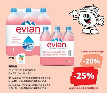 Promotions Evian eau minérale naturelle - Evian - Valide de 15/06/2023 à 28/06/2023 chez Spar (Colruytgroup)