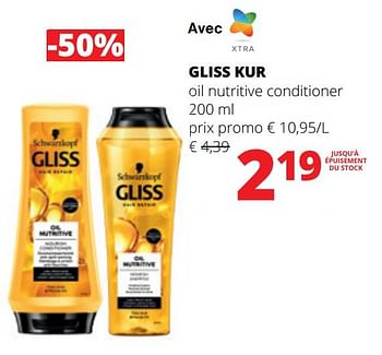 Promotions Gliss kur oil nutritive conditioner - Schwarzkopf - Valide de 15/06/2023 à 28/06/2023 chez Spar (Colruytgroup)
