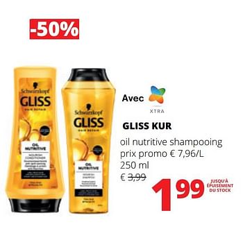 Promotions Gliss kur oil nutritive shampooing - Schwarzkopf - Valide de 15/06/2023 à 28/06/2023 chez Spar (Colruytgroup)