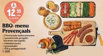 Promoties Bbq-menu provençaals - Huismerk - Buurtslagers - Geldig van 09/06/2023 tot 06/07/2023 bij Buurtslagers