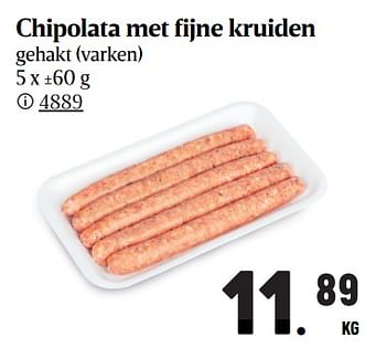 Promoties Chipolata met fijne kruiden - Huismerk - Buurtslagers - Geldig van 09/06/2023 tot 06/07/2023 bij Buurtslagers