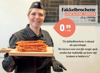Promoties Fakkelbrochette - Huismerk - Buurtslagers - Geldig van 09/06/2023 tot 06/07/2023 bij Buurtslagers