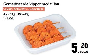 Promoties Gemarineerde kippenmedaillon - Huismerk - Buurtslagers - Geldig van 09/06/2023 tot 06/07/2023 bij Buurtslagers