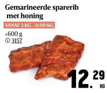 Promoties Gemarineerde sparerib met honing - Huismerk - Buurtslagers - Geldig van 09/06/2023 tot 06/07/2023 bij Buurtslagers