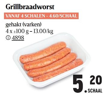 Promoties Grillbraadworst - Huismerk - Buurtslagers - Geldig van 09/06/2023 tot 06/07/2023 bij Buurtslagers