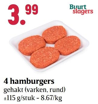 Promoties Hamburgers - Huismerk - Buurtslagers - Geldig van 09/06/2023 tot 06/07/2023 bij Buurtslagers