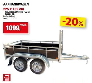 Promotions Aanhangwagen - Produit maison - Hubo  - Valide de 14/06/2023 à 18/06/2023 chez Hubo