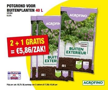 Promoties Potgrond voor buitenplanten - Agrofino - Geldig van 14/06/2023 tot 18/06/2023 bij Hubo