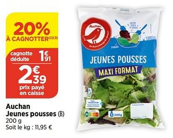 Promotions Auchan jeunes pousses - Auchan - Valide de 14/06/2023 à 19/06/2023 chez Bi1