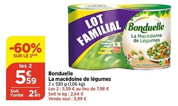 Promotions Bonduelle la macédoine de légumes - Bonduelle - Valide de 14/06/2023 à 19/06/2023 chez Bi1