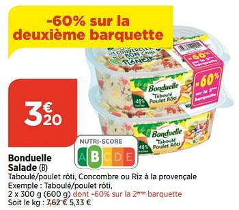 Promotions Bonduelle salade - Bonduelle - Valide de 14/06/2023 à 19/06/2023 chez Bi1