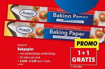 Promoties Bakpapier - Aromata - Geldig van 21/06/2023 tot 27/06/2023 bij Lidl