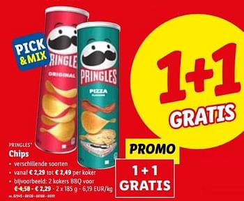 Promoties Chips - Pringles - Geldig van 21/06/2023 tot 27/06/2023 bij Lidl