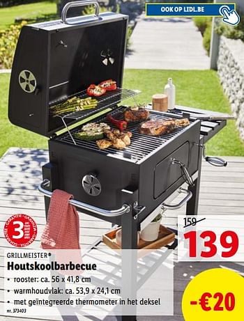 Promoties Houtskoolbarbecue - Grill Meister - Geldig van 21/06/2023 tot 27/06/2023 bij Lidl