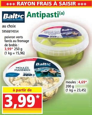 Promotions Antipasti - Baltic - Valide de 14/06/2023 à 20/06/2023 chez Norma