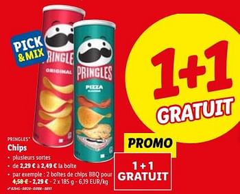 Promotions Chips - Pringles - Valide de 21/06/2023 à 27/06/2023 chez Lidl