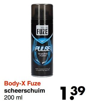 Promoties Body-x fuze scheerschuim - Body-X - Geldig van 12/06/2023 tot 25/06/2023 bij Wibra
