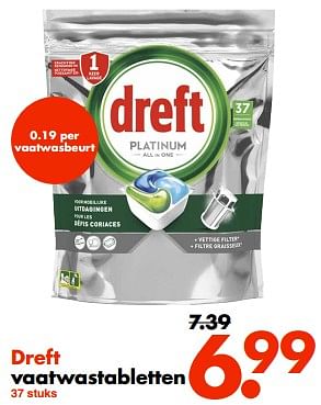 Promoties Dreft vaatwastabletten - Dreft - Geldig van 12/06/2023 tot 25/06/2023 bij Wibra