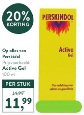 Promoties Active gel - Perskindol - Geldig van 12/06/2023 tot 09/07/2023 bij Holland & Barret