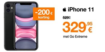 Promoties Apple iphone 11 - Apple - Geldig van 12/06/2023 tot 30/06/2023 bij Orange