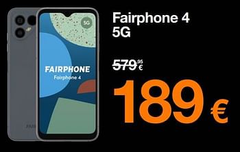 Promoties Fairphone 4 5g - Fairphone - Geldig van 12/06/2023 tot 30/06/2023 bij Orange