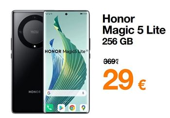Promoties Honor magic 5 lite 256 gb - Honor - Geldig van 12/06/2023 tot 30/06/2023 bij Orange