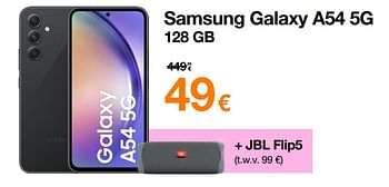 Promoties Samsung galaxy a54 5g 128 gb - Samsung - Geldig van 12/06/2023 tot 30/06/2023 bij Orange