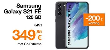 Promoties Samsung galaxy s21 fe 128 gb - Samsung - Geldig van 12/06/2023 tot 30/06/2023 bij Orange