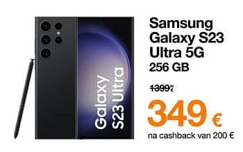 Promoties Samsung galaxy s23 ultra 5g 256 gb - Samsung - Geldig van 12/06/2023 tot 30/06/2023 bij Orange