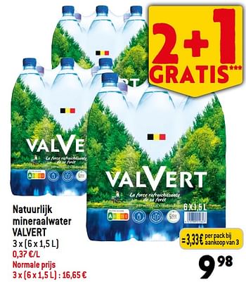 Promoties Natuurlijk mineraalwater valvert - Valvert - Geldig van 14/06/2023 tot 20/06/2023 bij Smatch