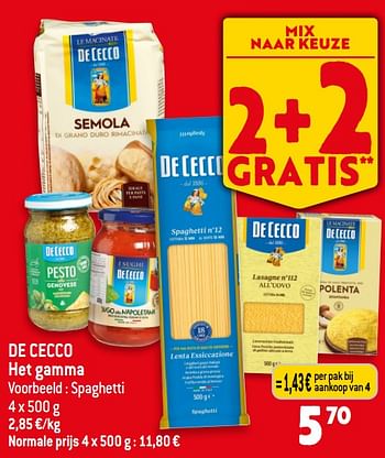 Promoties Spaghetti - De Cecco - Geldig van 14/06/2023 tot 20/06/2023 bij Smatch