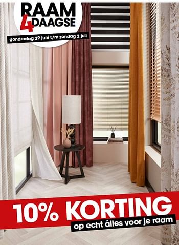 Promoties 10% korting op echt álles voor je raam - Huismerk - Kwantum - Geldig van 29/06/2023 tot 02/07/2023 bij Kwantum