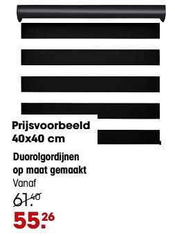 Promoties Duorolgordijnen op maat gemaakt - Huismerk - Kwantum - Geldig van 29/06/2023 tot 02/07/2023 bij Kwantum