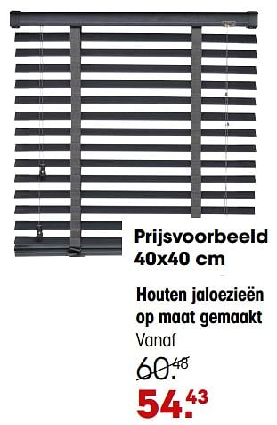 Promoties Houten jaloezieën op maat gemaakt - Huismerk - Kwantum - Geldig van 29/06/2023 tot 02/07/2023 bij Kwantum