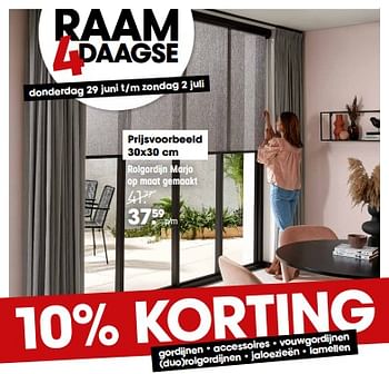 Promoties Rolgordijn marjo op maat gemaakt - Huismerk - Kwantum - Geldig van 29/06/2023 tot 02/07/2023 bij Kwantum