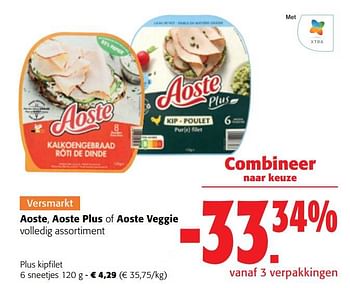 Promoties Aoste plus kipfilet - Aoste - Geldig van 14/06/2023 tot 27/06/2023 bij Colruyt