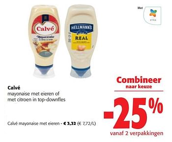 Promoties Calvé mayonaise met eieren - Calve - Geldig van 14/06/2023 tot 27/06/2023 bij Colruyt