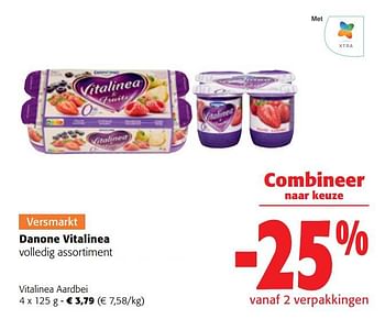 Promoties Danone vitalinea aardbei - Danone - Geldig van 14/06/2023 tot 27/06/2023 bij Colruyt