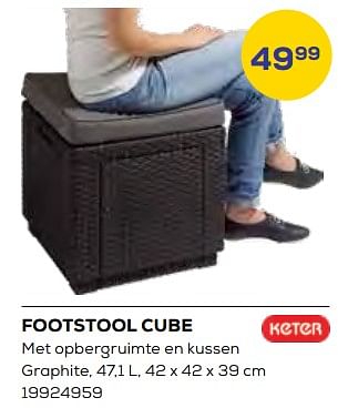 Promoties Footstool cube - Keter - Geldig van 15/06/2023 tot 20/07/2023 bij Supra Bazar