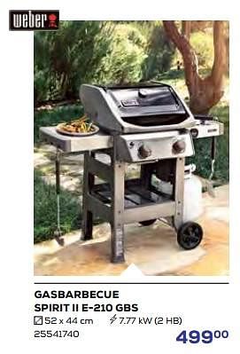 Promoties Gasbarbecue spirit ii e-210 gbs - Weber - Geldig van 15/06/2023 tot 20/07/2023 bij Supra Bazar