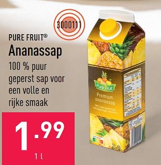 Promoties Ananassap - Pure Fruit - Geldig van 19/06/2023 tot 30/06/2023 bij Aldi