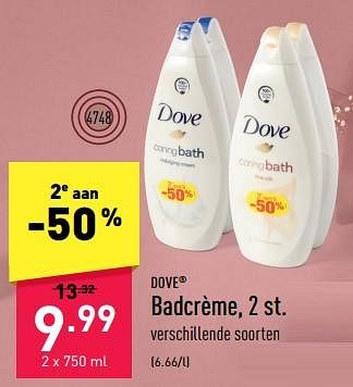 Promoties Badcrème - Dove - Geldig van 21/06/2023 tot 30/06/2023 bij Aldi