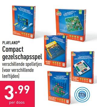 Promoties Compact gezelschapsspel - Playland - Geldig van 21/06/2023 tot 30/06/2023 bij Aldi