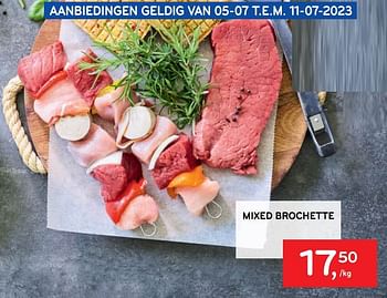 Promoties Mixed brochette - Huismerk - Alvo - Geldig van 28/06/2023 tot 11/07/2023 bij Alvo