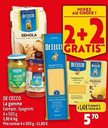 Promotions De cecco spaghetti - De Cecco - Valide de 14/06/2023 à 20/06/2023 chez Smatch