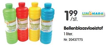 Promoties Bellenblaasvloeistof - Limonada - Geldig van 14/06/2023 tot 26/06/2023 bij Fun