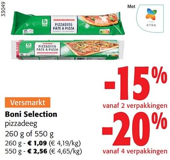 Promoties Boni selection pizzadeeg - Boni - Geldig van 14/06/2023 tot 27/06/2023 bij Colruyt