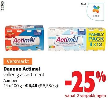 Promoties Danone actimel aardbei - Danone - Geldig van 14/06/2023 tot 27/06/2023 bij Colruyt