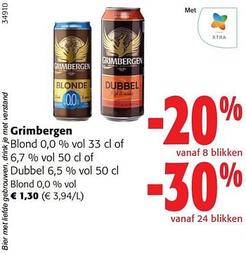 Promoties Grimbergen blond - Grimbergen - Geldig van 14/06/2023 tot 27/06/2023 bij Colruyt